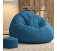 Pouf poire pour adultes - Canapé de salon en mousse à mémoire de forme à haut rebond avec repose-pieds - Meuble confortable pour adolescents - Idéal pour la relaxation et l'utilisation au coin du feu