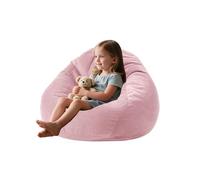 Pouf poire rond moelleux avec housse en velours côtelé amovible, 0,9 m, en mousse à mémoire de forme pour enfants/adultes avec rembourrage, canapé rond moelleux pour salon, chambre à coucher