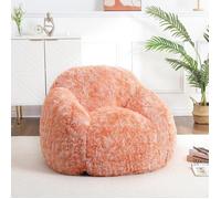 Pouf poire ronde,pouf poire velours,94X96X65cm,Fauteuil, Canapé pouf confortable pour le salon,ORANGE