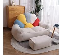 Pouf poire tournesol - Canapé double pour 2 personnes, meubles de couleur vive et confortable pour décorer votre chambre