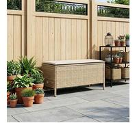 Vidaxl Pouf De Jardin Beige Et Crème 80 X 38 X 42 Cm Rotin Pe