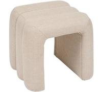 Pouf pont Sisco 43 cm tissu argile Atmosphera G