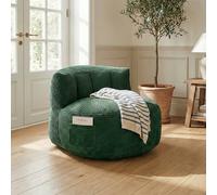 Pouf pour adultes, garni de billes de polystyrène, lavable, avec poignée de transport. Coussin d'assise ergonomique et moderne, livré sous vide et prêt à monter. Idéal pour le salon, la chambre ou le