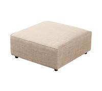 Pouf pour canapé en tissu beige - PEGANE - Longueur 90 x Profondeur 90 x Hauteur 42 cm