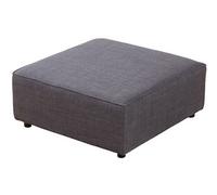 Pouf pour canapé en tissu gris avec structure interne en bois - Longueur 90 x Profondeur 90 x Hauteur 42 cm --