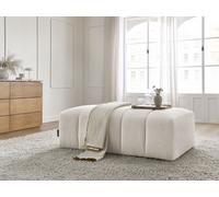 Pouf pour canapé modulable ANNECY tissu bouclette blanc BOBOCHIC Blanc