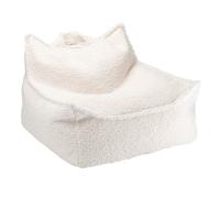 Pouf pour enfant Fauteuil Teddy tissu blanc crème Wigiwama - 4751030597263