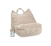 Pouf pour enfants avec poignée - Pouf moelleux KIDS SWEET "Garfield" en tissu Tilias, chambre d'enfant Montessori 58x70x55 cm - Beige