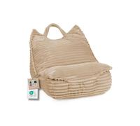 Pouf pour enfants avec poignée - Pouf moelleux KIDS SWEET "Garfield" en tissu Tilias, chambre d'enfant Montessori 58x70x55 cm - marron clair