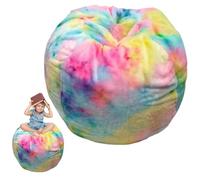 Pouf pour le rangement des animaux en peluche,Sac pour animaux en peluche | Pouf de rangement pour d'animaux Panier de rang