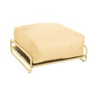 Pouf pour salon de jardin modulable avec structure jaune clair Mixi, Oviala