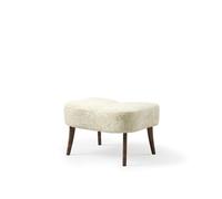 Pouf Pragh Nordique Chaleureux en Blanc Cassé Cassé/chêne Fumé Huilé