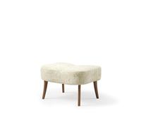 Pouf Pragh Nordique Chaleureux en Blanc Cassé Cassé/chêne Huilé Naturel