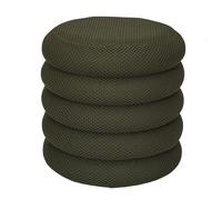 AltoBuy Pouf Rangement Rond en Tissu texturé Maille 3D Kaki - Electron