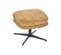 Pouf repose pied Stelan tissu chenille ambre