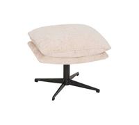 Pouf repose pied Stelan tissu chenille argile