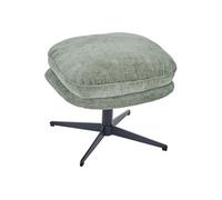 Pouf repose pied Stelan tissu chenille vert cèdre