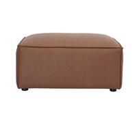 Pouf repose pieds en cuir marron SPLIT