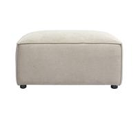 Pouf repose pieds en tissu chenille beige SPLIT
