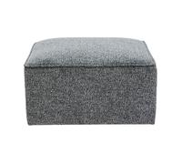 Pouf repose pieds en tissu chiné gris foncé kerry