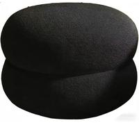 Pouf, Repose-Pieds Et Ottoman - Sublimez Votre Salon avec Confort Et Charme GrâCe à Sa LéGèReté - Un Repose-Pieds Rond Et Moderne(Black/2nd)