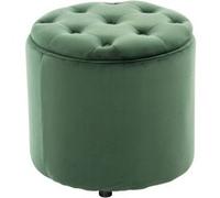 Pouf repose-pieds Pantin en velours avec espace de rangement , Vert Vert G