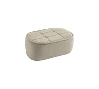 sweeek - Pouf. Repose-Pieds pour chauffeuse 1 Place Boni Bouclette texturée Beige L 91 x P 63 x H 40cm - Boni