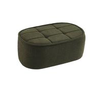 Pouf. repose-pieds pour chauffeuse 1 place Boni bouclette texturée kaki L 91 x P 63 x H 40cm - Boni
