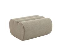 Pouf. repose-pieds pour chauffeuse Nova bouclette texturée beige - Nova