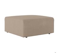 Pouf ROMANE en velours côtelé - Taupe