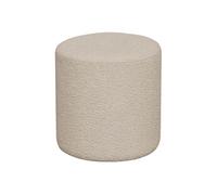 Pouf Rond Ø34cm en Tissu Bouclé Coloris Beige - BUBBEL -