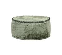 vidaXL Pouf rond Velours 40x20 cm Vert