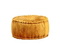 Pouf rond 40x20 cm velours mosterdkleurig287568