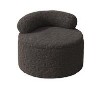 Pouf rond avec rangement et , option confortable, 35 x 35 x 27 cm, pouf de rangement rond capitonné avec boutons larges, repose-pieds pour salon, design avec rembourrage doux