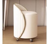 Pouf rond avec rangement - Repose-pieds rotatif moderne pour salon, chambre, entrée, bureau, meuble polyvalent pour espaces multifonctions