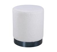 Pouf Rond Bou enji" 43cm Blanc & Noir