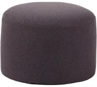Pouf rond de couleur unie, tabouret repose-pieds multifonction en lin en bois massif solide confortable repose-pieds à chaussures à changer - Gris foncé 40 x 26 cm