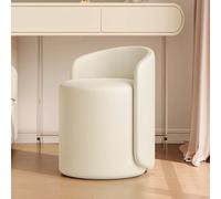Pouf rond de rangement rembourré avec siège pivotant et repose-pieds pour salon, chambre à coucher, couloir Beige