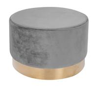 Pouf Rond Déco "Nano" 55cm Gris