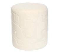 Pouf Rond Décorateur "Delor" 40cm Blanc