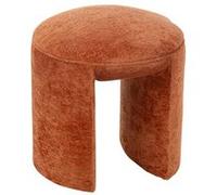 Pouf Rond Design "Anise" 44cm Orange Rouille