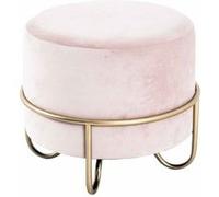 Pouf Rond Design "Coralie" 43cm Crème Beige G