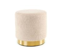 Pouf Rond Design "Gipsy" 35cm Beige