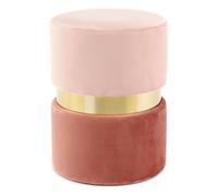 Pouf Rond Design "Gipsy" 46cm Rose