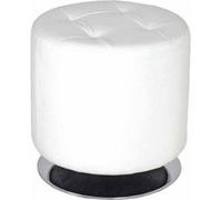 Pouf Rond Design "Hava" 40cm Blanc Multicolore G
