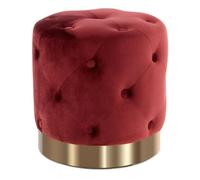 Pouf Rond Design Piano 40cm Bordeaux Rouge G