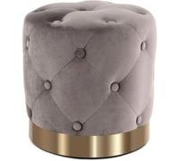 Pouf Rond Design Piano 40cm Taupe Marron G