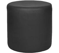 Pouf rond en cuir ottomane carré en bois massif, petit banc de rangement pour salon, table basse, rouge et noir, 40 x 40 x 40 cm
