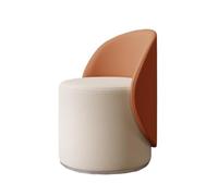 Pouf rond en cuir pivotant à 360° avec dossier - Tabouret rembourré élégant pour salon de beauté professionnel