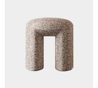 Pouf rond en forme de bouclette - Tabouret de coiffeuse moderne pour chambre à coucher et salon - Décoration minimaliste